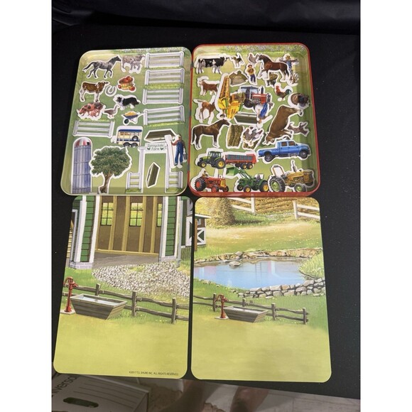 TS Shure Magnetic Farm Animal Self Container Tin &Toys - Picture 7 of 8